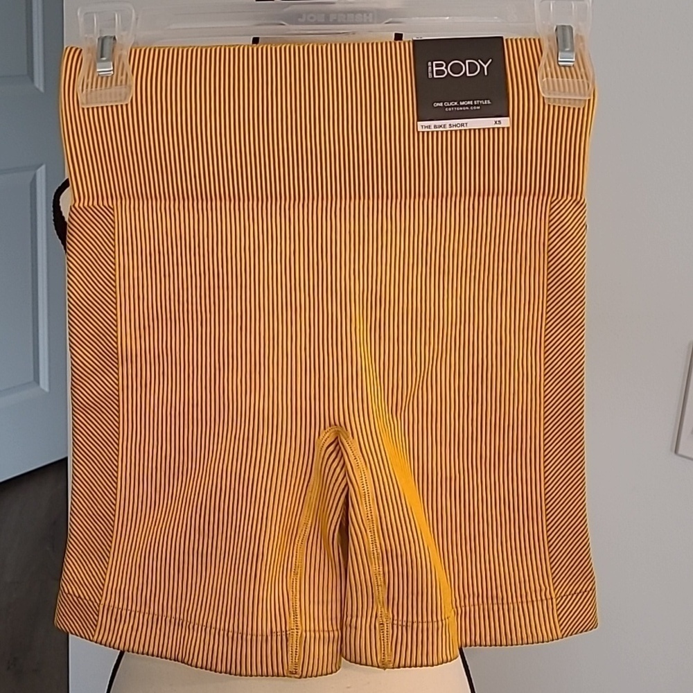 Cotton On Size XS Yellow Seamless Rib Bike Short